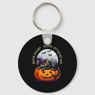 Black Cat Halloween Funny Pumpkin Costume Gift  Key Ring