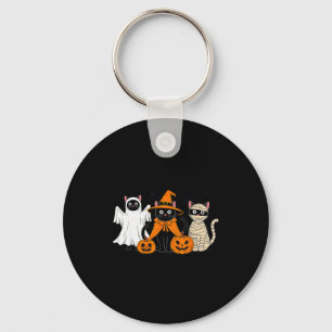 Black Cat Halloween  Key Ring