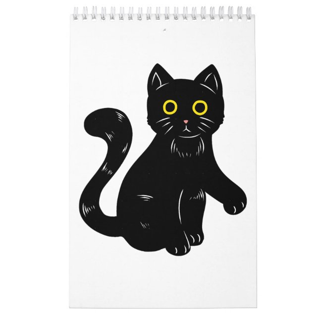 Black cat Halloween kids Calendar (Cover)