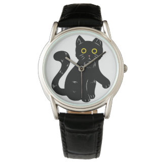 Black cat Halloween kids T-Shirt Watch