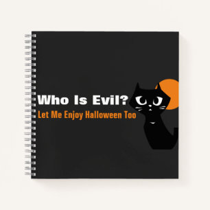 Black Cat Halloween Notebook