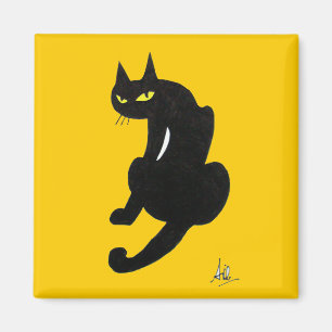 BLACK CAT HALLOWEEN PARTY MAGNET