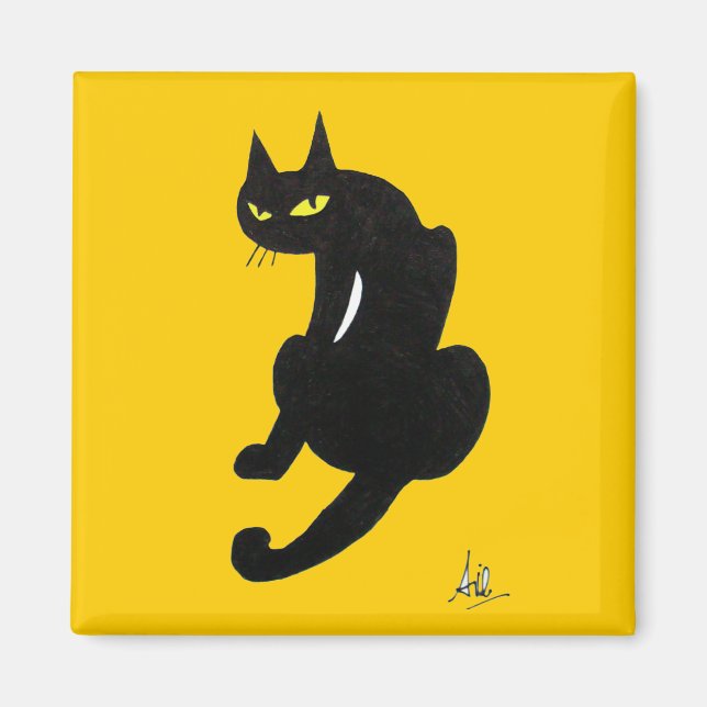 BLACK CAT HALLOWEEN PARTY MAGNET (Front)