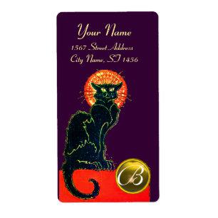 BLACK CAT HALLOWEEN PARTY MONOGRAM