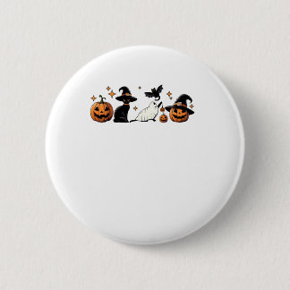 Black Cat Halloween Pumpkin Boo Ghost Witch Spooky 6 Cm Round Badge