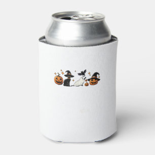 Black Cat Halloween Pumpkin Boo Ghost Witch Spooky Can Cooler