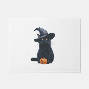 Black Cat Halloween Pumpkin Costume For Women Men  Doormat