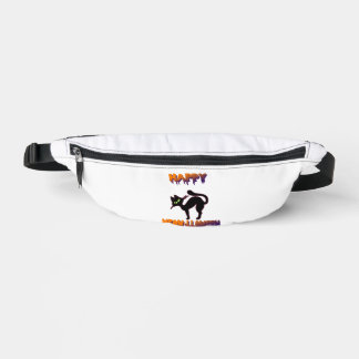 Black Cat Halloween Pumpkin Halloween Bum Bags