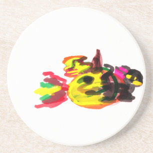 Black Cat Halloween style joy Coaster