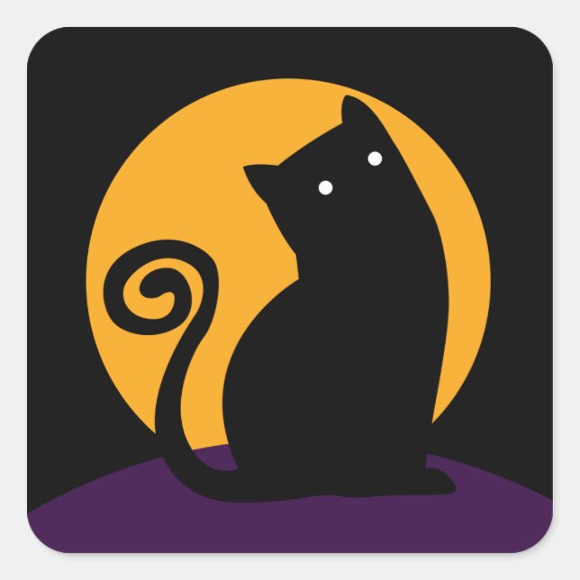 Black Cat Harvest Moon sticker (Front)