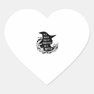 Black Cat  Heart Sticker