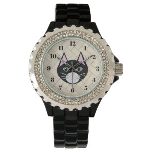 Black Cat Herringbone Beige Watch