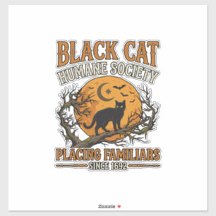 Black Cat Humane Society Halloween Full Moon Bats_