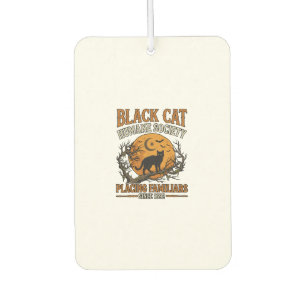 Black Cat Humane Society Halloween Full Moon Bats_ Car Air Freshener