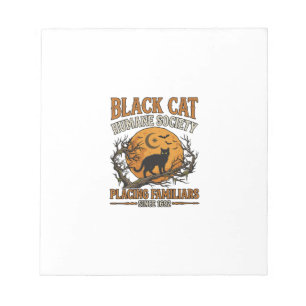 Black Cat Humane Society Halloween Full Moon Bats_ Notepad