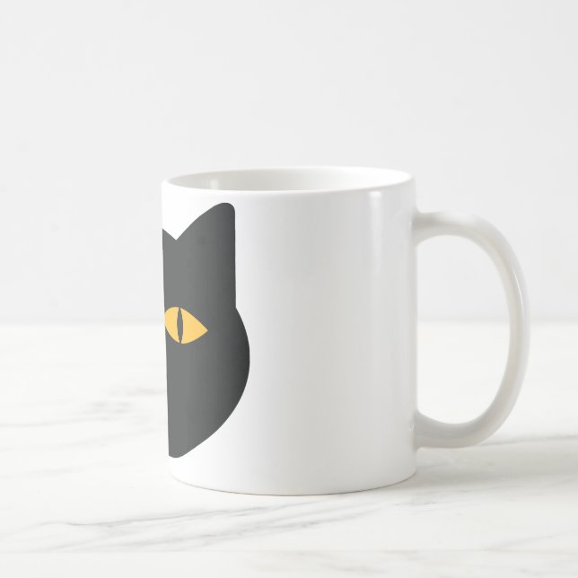 black cat icon coffee mug (Right)