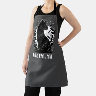 Black Cat Illustration   Salem Apron