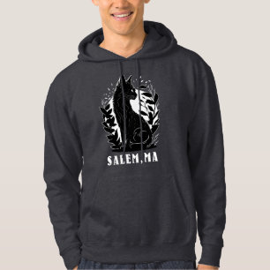 Black Cat Illustration   Salem Hoodie