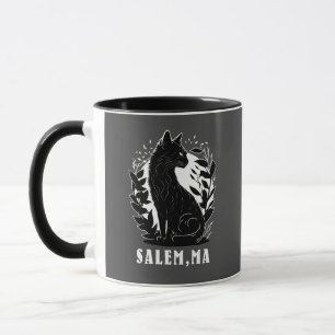 Black Cat Illustration Salem Mug