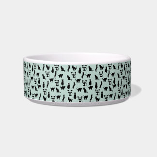 Black Cat Illustrations Pet Bowl
