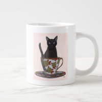 Black Cat in Teacup