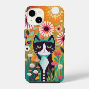 Black Cat in The Garden iPhone 14 Case