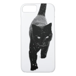 Black Cat in the White Snow iPhone 8/7 Case