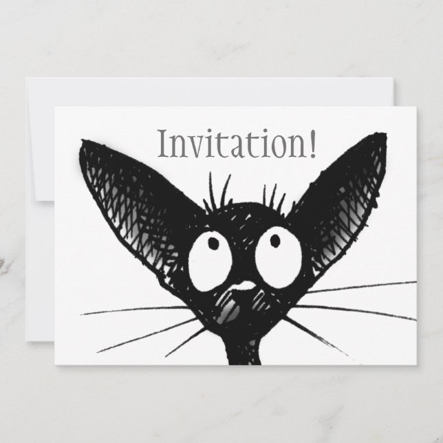 Black Cat invitation (Front)
