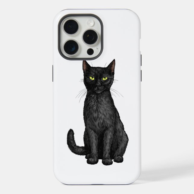 Black cat iPhone case (Back)