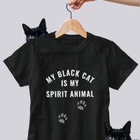 Black Cat is my Spirit Animal Funny Slogan