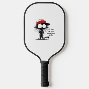 Black Cat It's Fine I'm Fine Everything Is Fine Fu Pickleball Paddle