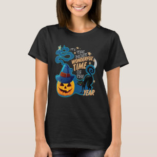 Black Cat It's The Most Wonderful Time Of The Year T-Shirt