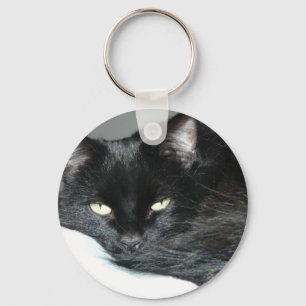black cat key ring