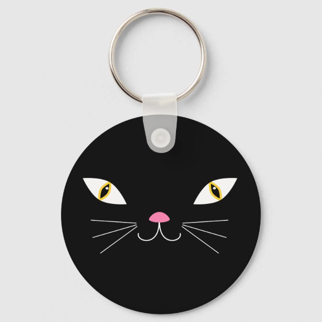 Black cat key ring (Front)