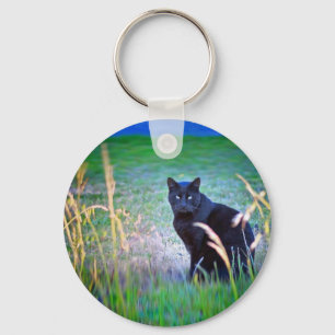 Black Cat Key Ring