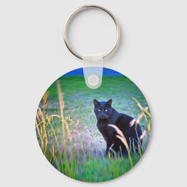 Black Cat Key Ring (Front)