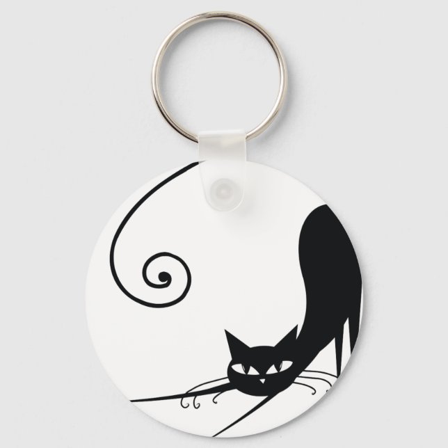 Black Cat Key Ring (Front)