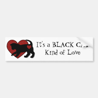 Black Cat Kind of Love Bumper Sticker