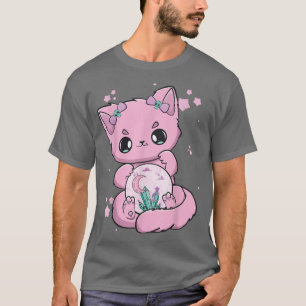 Black Cat Kitten Cute Creepy Anime Neko Pastel Got T-Shirt