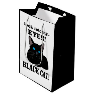 Black Cat Kitty Animal Lover Black Cat Medium Gift Bag