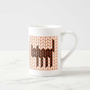 BLACK CAT KNIT Bone China Mug