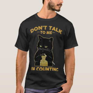 Black Cat Knits Dont Talk Im Counting Crochet Knit T-Shirt