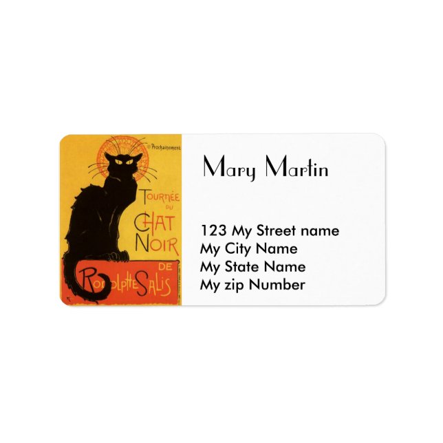 Black Cat Label, Label (Front)