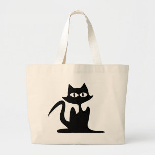 BLACK CAT LARGE TOTE BAG