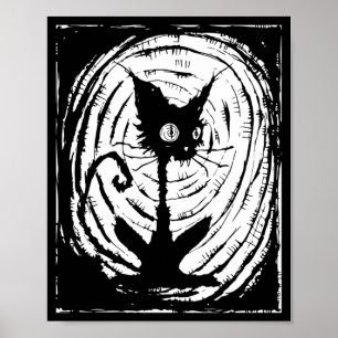 Black Cat Lazy Halloween Costume Y Y Performance Poster