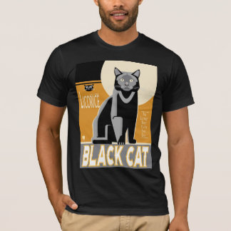 Black Cat Liquorice Vintage poster design T-Shirt