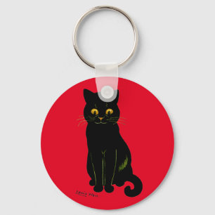 Black cat, Louis Wain Key Ring