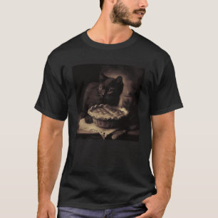 Black Cat Love Apple Pie T-Shirt