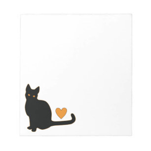 Black Cat Love Notepad