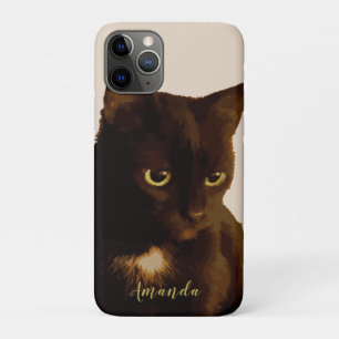 Black Cat love pet boho style Uncommon iPhone Ca Case-Mate iPhone Case